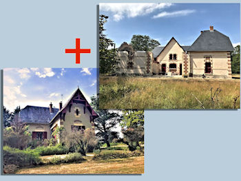 Maison de gardien et écuries de château proche Nevers Cher (18) dans propriété 12 ha